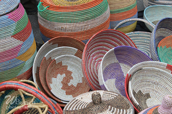 African hand made weaved baskets
